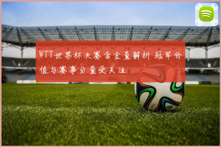 WTT世界杯决赛含金量解析 冠军价值与赛事分量受关注